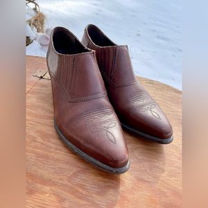 Durango Brown Leather Wester Woman Booties
